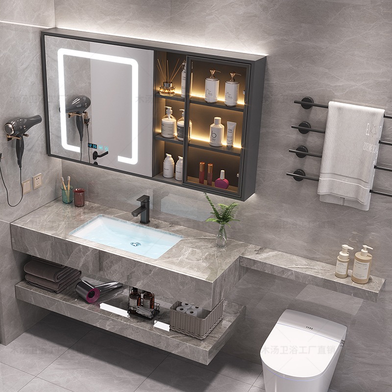 Home Bathroom Partition Wall - Kosmetikspiegel Schrank Make-up Schlafzimmer Papier Moderner