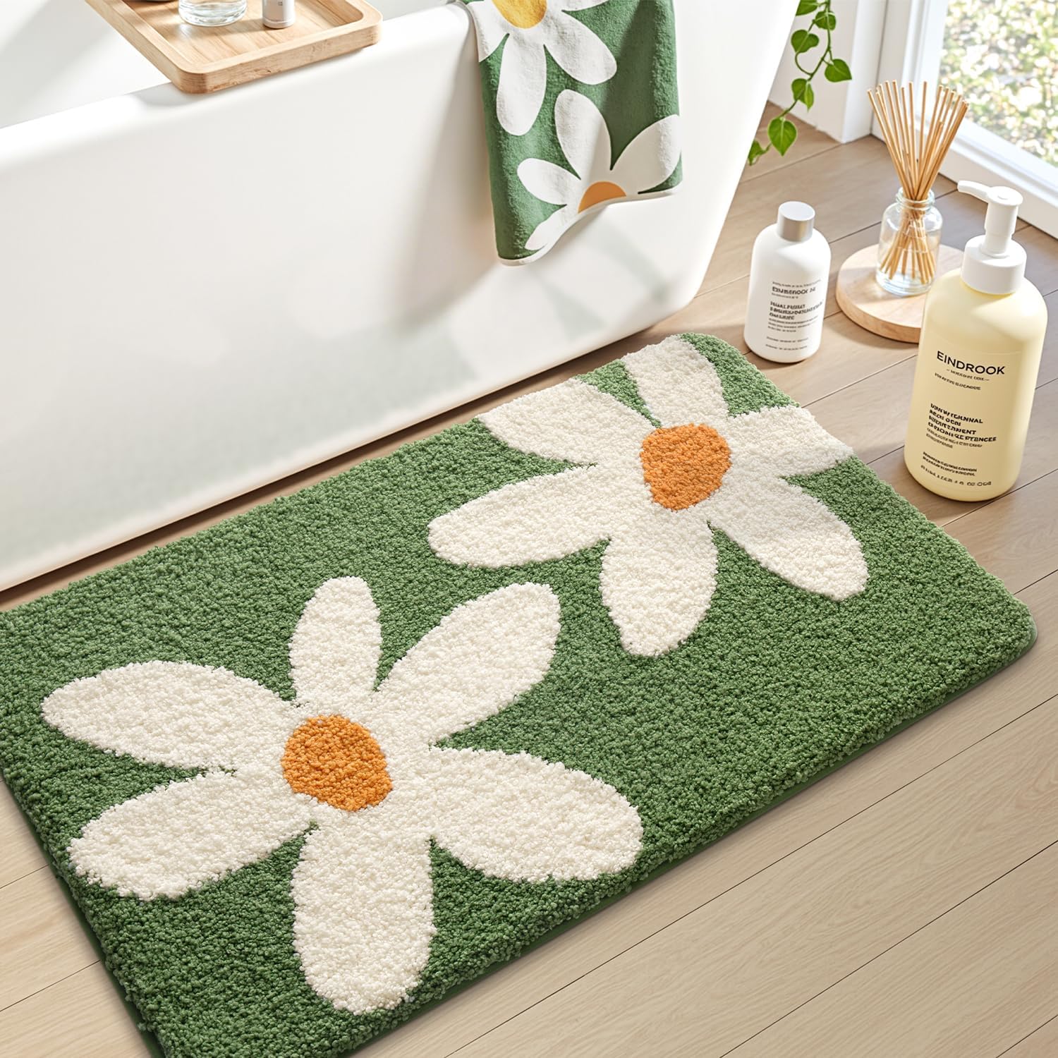 Zara Home Bathroom Mat - VIKAMA Moderner Badezimmerteppich, weich, wasserabsorbierend, für