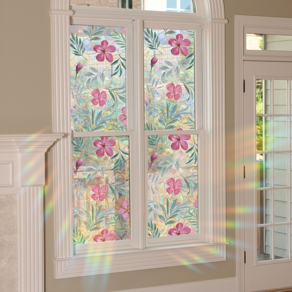 Bunte Blumen-Fensterfolie, Son – Home Bathroom Partition Wall Bewertung und Preis