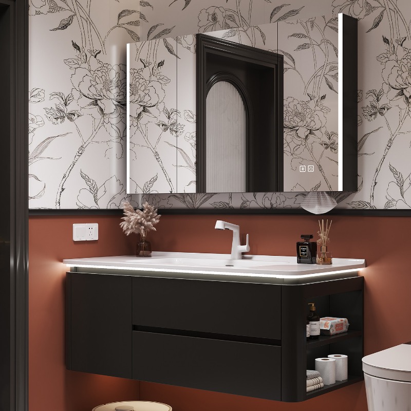 Spiegelschubladen Badezimmersc – Home Bathroom Partition Wall Bewertung und Preis